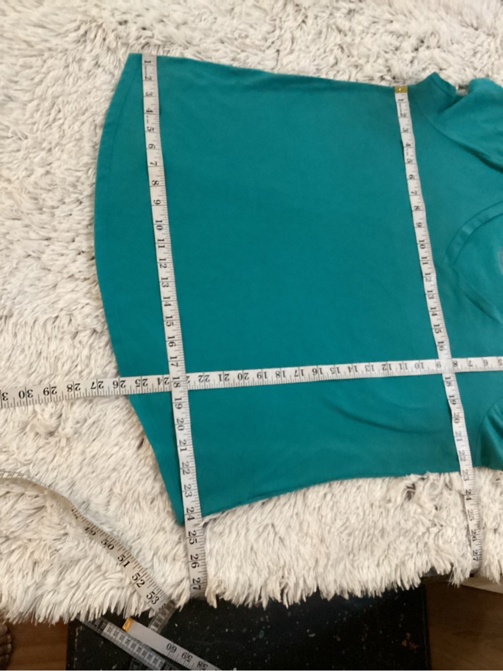 Torrid Classic Fit turquoise V-Neck Tee Size 1 Plus Soft Stretch Casual Top - Picture 10 of 11